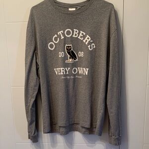 OVO Gray Long Sleeve Men's Tee